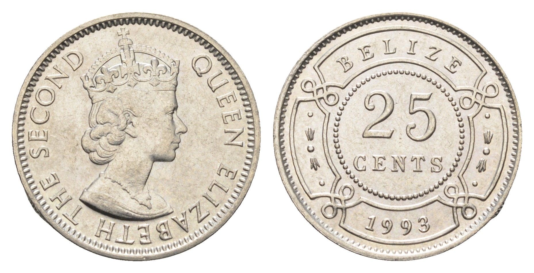 Белиз 25 центов 1993 KM 36 медно-никель UNC 4666-717