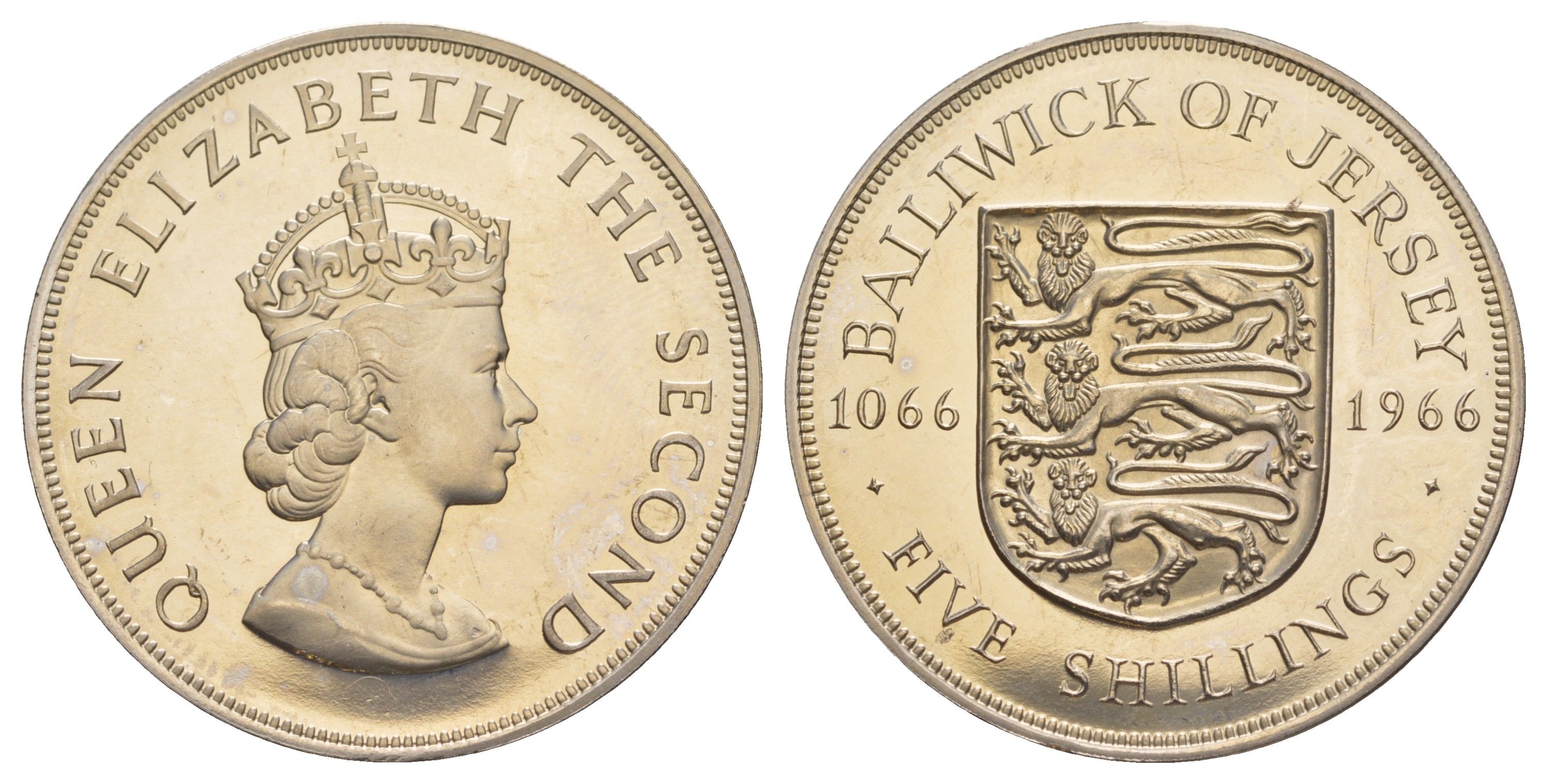 Джерси 5 шиллингов 1966 900 лет битве при Гастингсе KM 28 медно-никель PROOF 3896-731