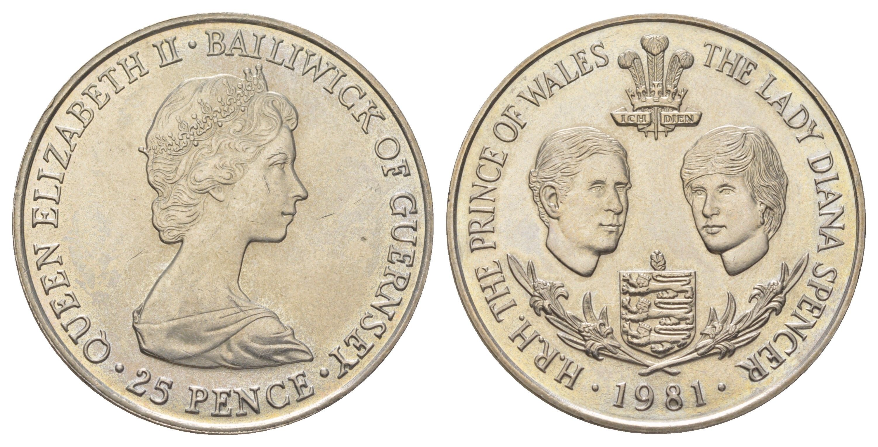 Гернси 25 пенсов 1981 KM 36 медно-никель UNC 3897-922