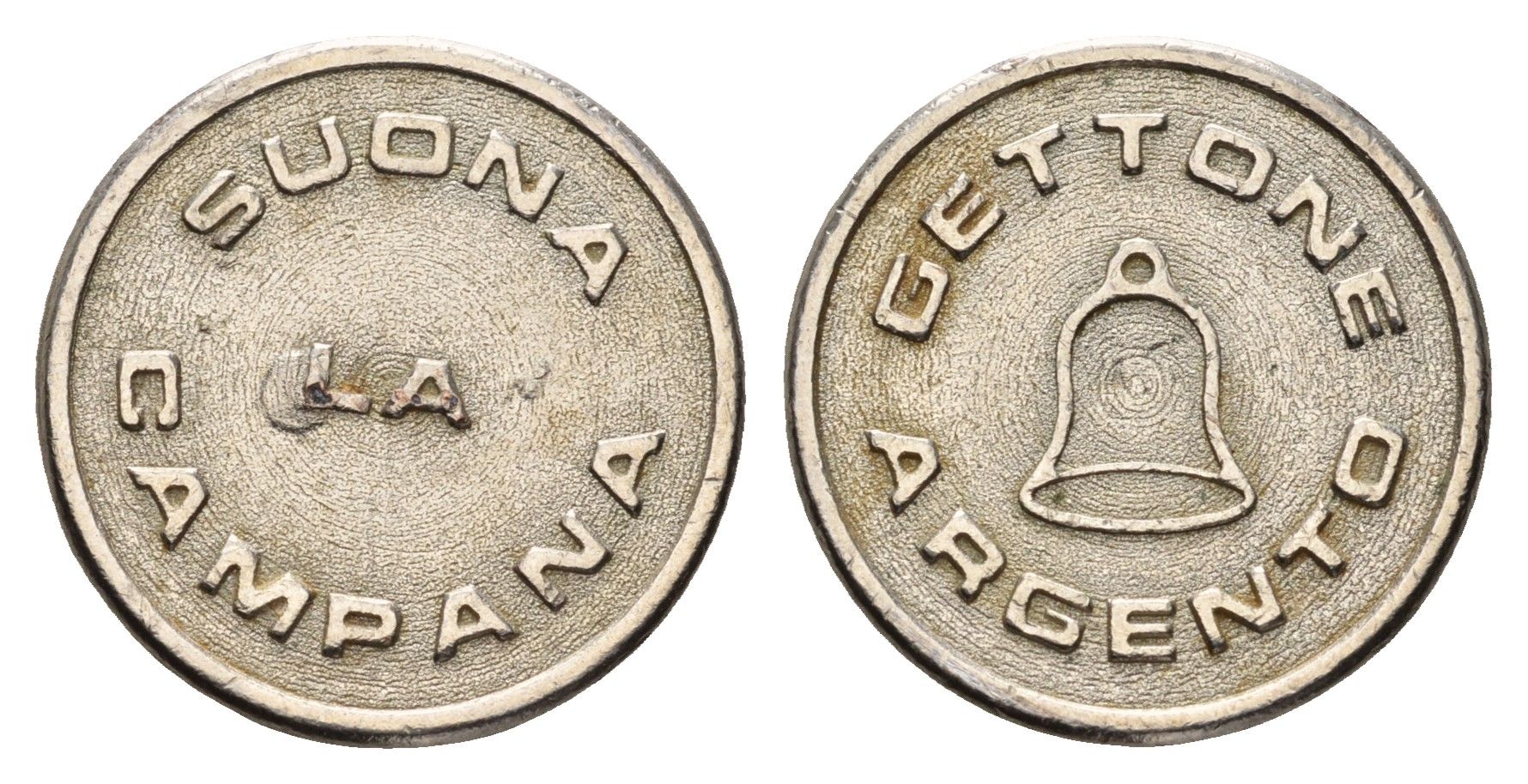 Италия жетон Suona La Campana диаметр 22 мм, вес 5,6 гр никель 4670-926