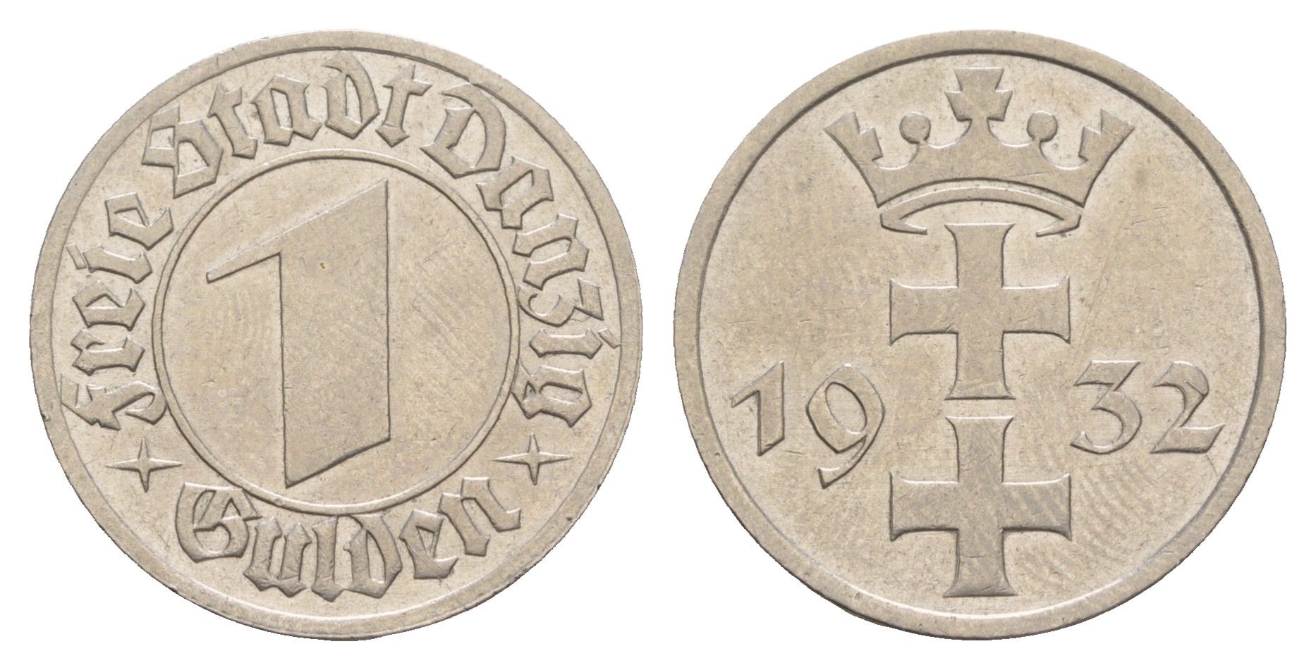 Данциг 1 гульден 1932 год-тип KM 154 никель 5010-1415