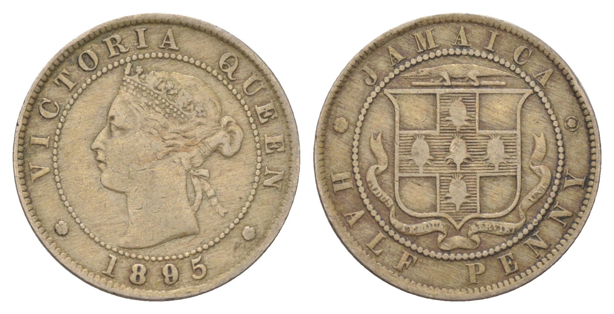 Ямайка 1/2 пенни 1895 KM 16 медно-никель 3896-132