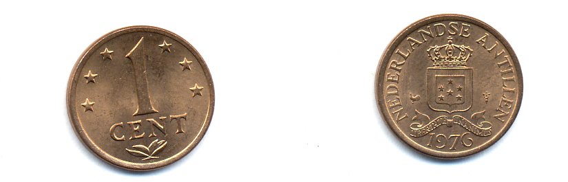 Нидерландские Антилы 1 цент 1976 Юлиана (1948-1980) KM 8 бронза 4379-848