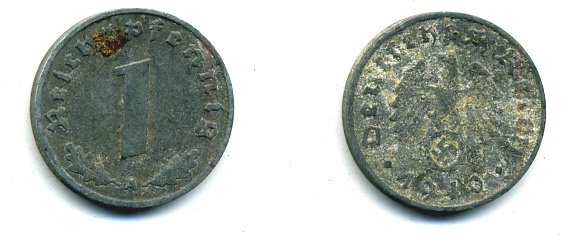 ГЕРМАНИЯ 1 РЕЙХСПФЕННИГ 1940 A цинк 46-2315