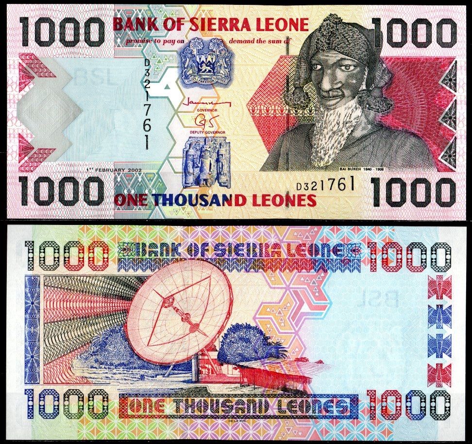 Сьерра-Леоне 1000 леоне 2002 Pick 24 a бумага UNC (пресс) 7214-22-1-1
