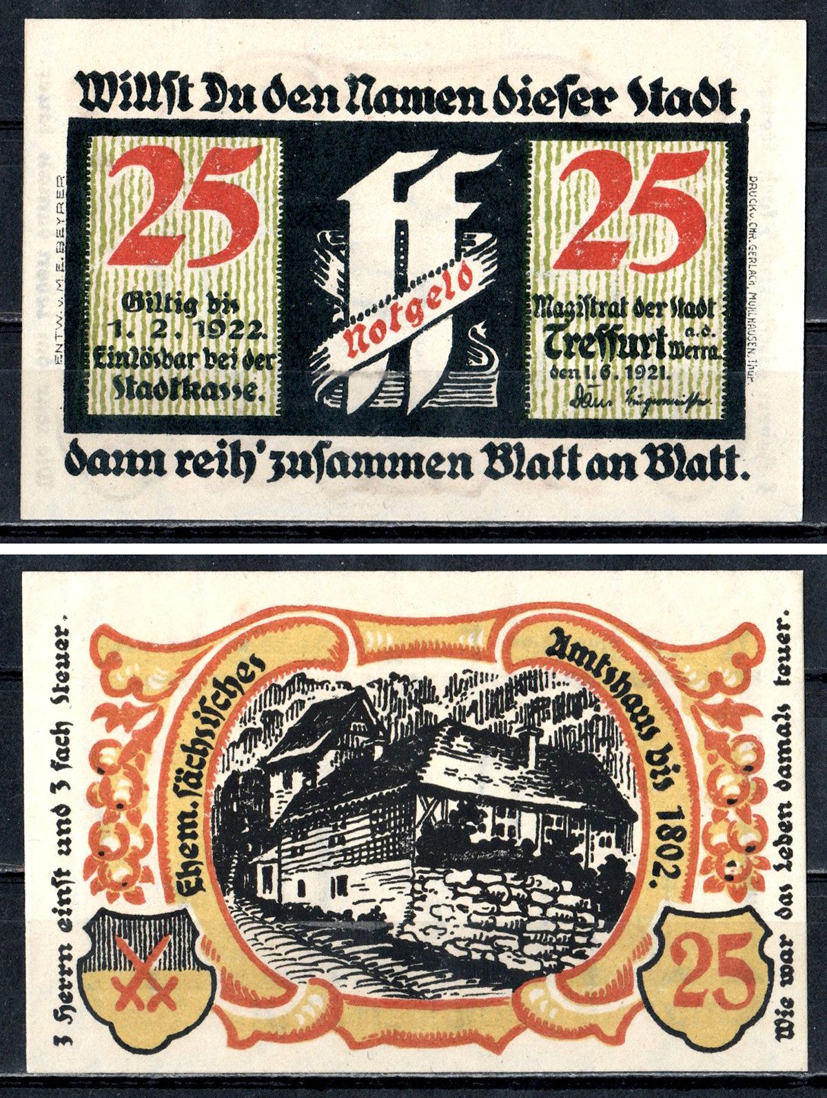 Треффурт (Пруссия, Саксония) 25 пфеннигов 1921 7554-7-3-1