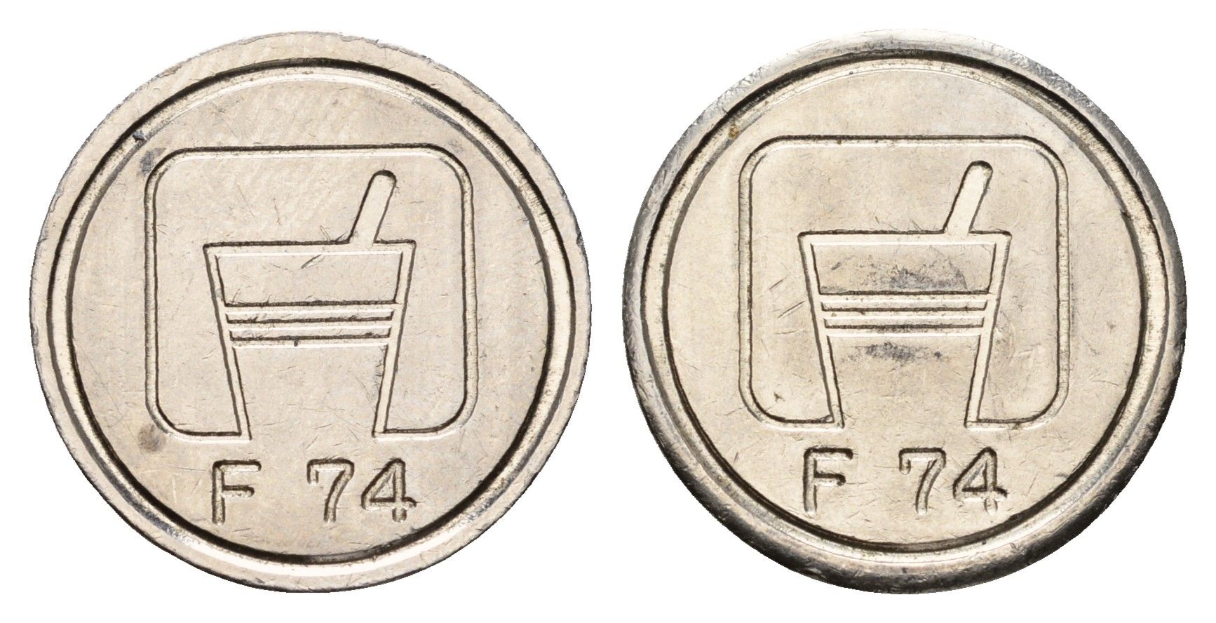 Италия жетон для выдачи напитков - кофе диаметр 22 мм, вес 5,6 гр нержавеющая сталь 4669-233