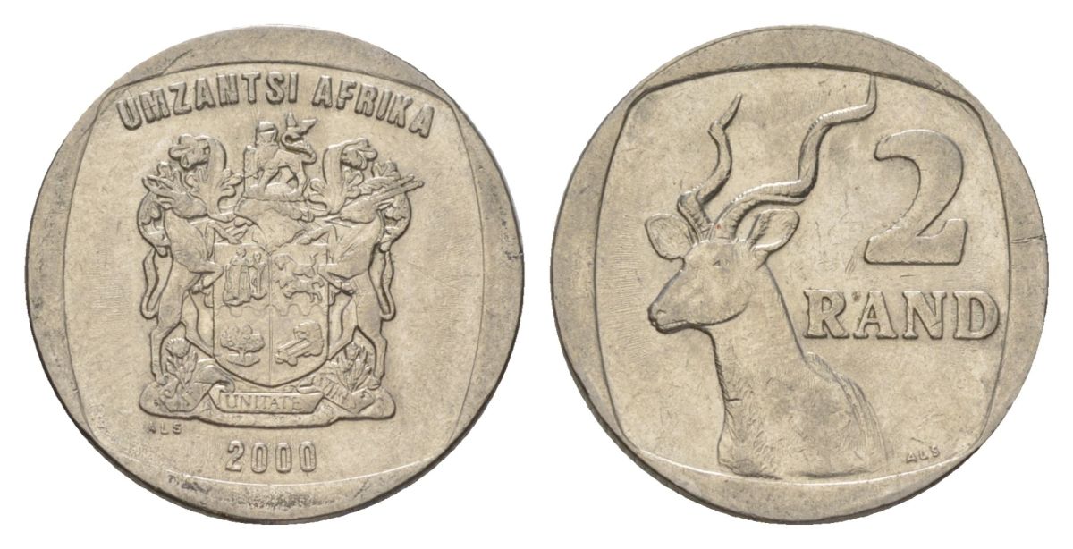 ЮАР 2 ранда 2000 KM 165 медь плакированная никелем 4626-1213