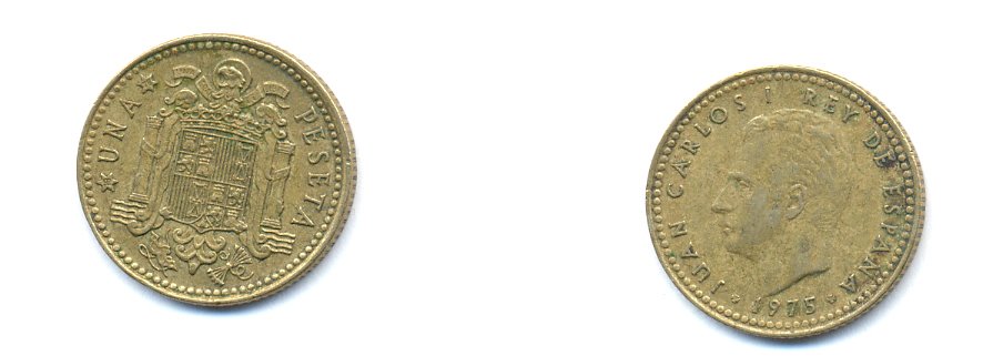 Испания 1 песета 1975 (76) Хуан Карлос I (1975-2001) KM 806 алюминиевая бронза 54-722
