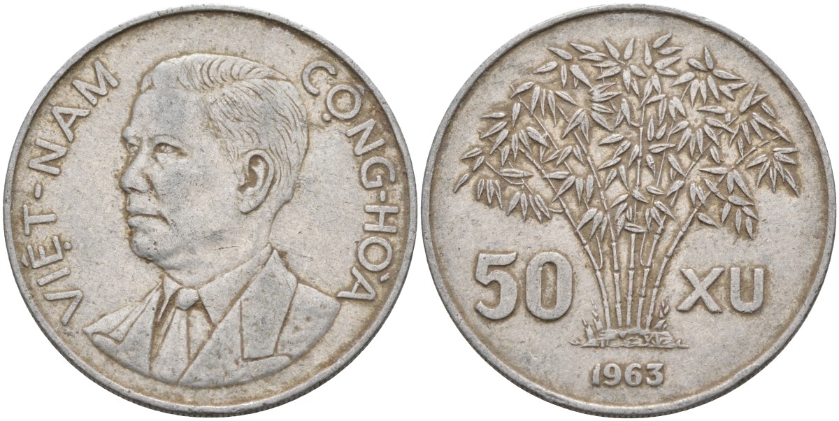 Южный Вьетнам 50 су 1963 KM 6 алюминий 4367-536