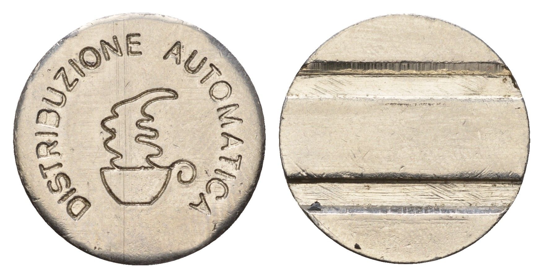 Италия жетон для выдачи напитков (Distribuzione Automatica) - кофе диаметр 22 мм, вес 5,3 гр нержавеющая сталь 4670-543