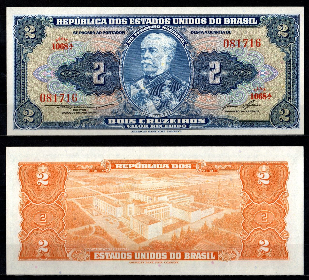 Бразилия 2 крузадо ND (1954-1958) Pick 151 b бумага UNC (пресс) 7191-14-3-1