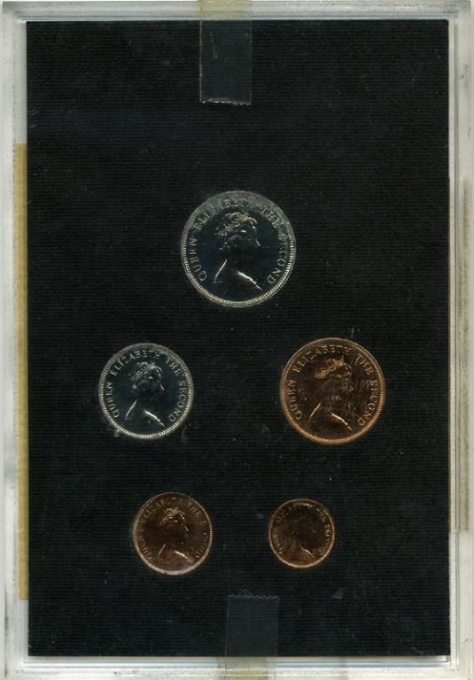 Фолклендские острова набор из 5 монет  1974 в оригинальной пластиковой упаковке, тираж 20000 экземпляров KM PS 1 PROOF 7-3-1-07