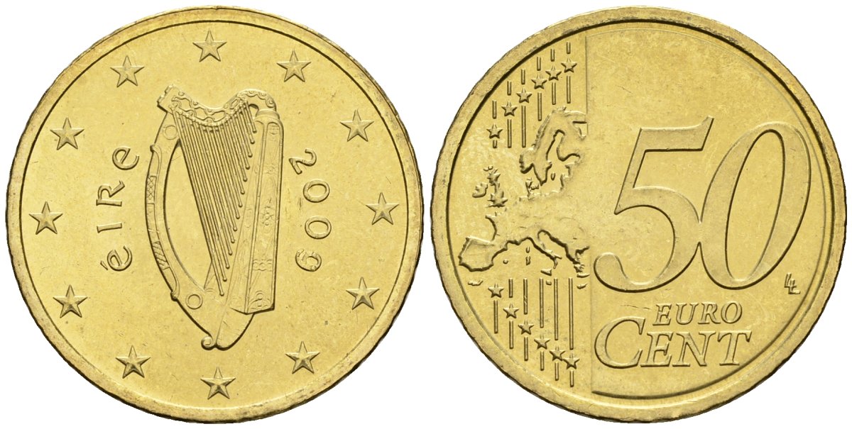 Ирландия 50 евроцентов 2009 KM 37 нордик 4148-555
