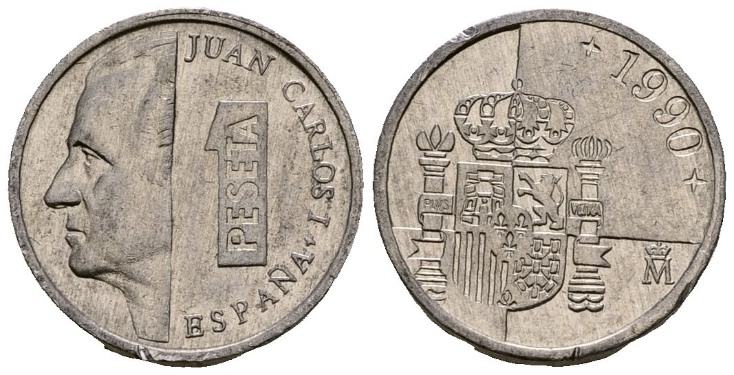 Испания 1 песета 1990 KM 832 алюминий 4173-668