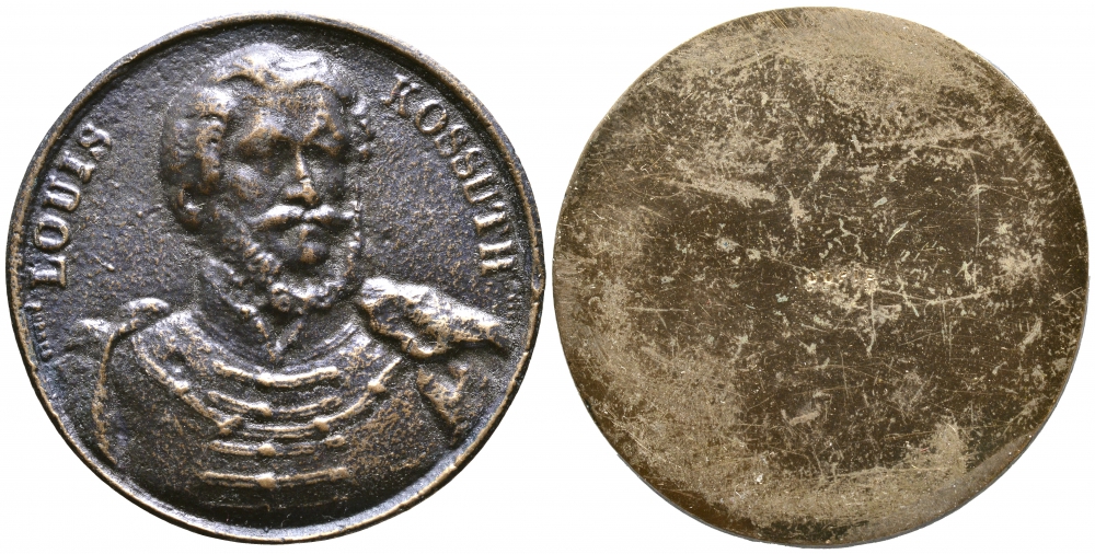 ЕВРОПА МЕДАЛЬ ND ОДНОСТОРОННИЙ ОТТИСК, СОВРЕМЕННАЯ КОПИЯ, ЛУИ КОЗЗУС ВИДНЫЙ ВЕНГЕРСКИЙ ДЕЯТЕЛЬ ( 1802-1894) желтый металл 4386-522