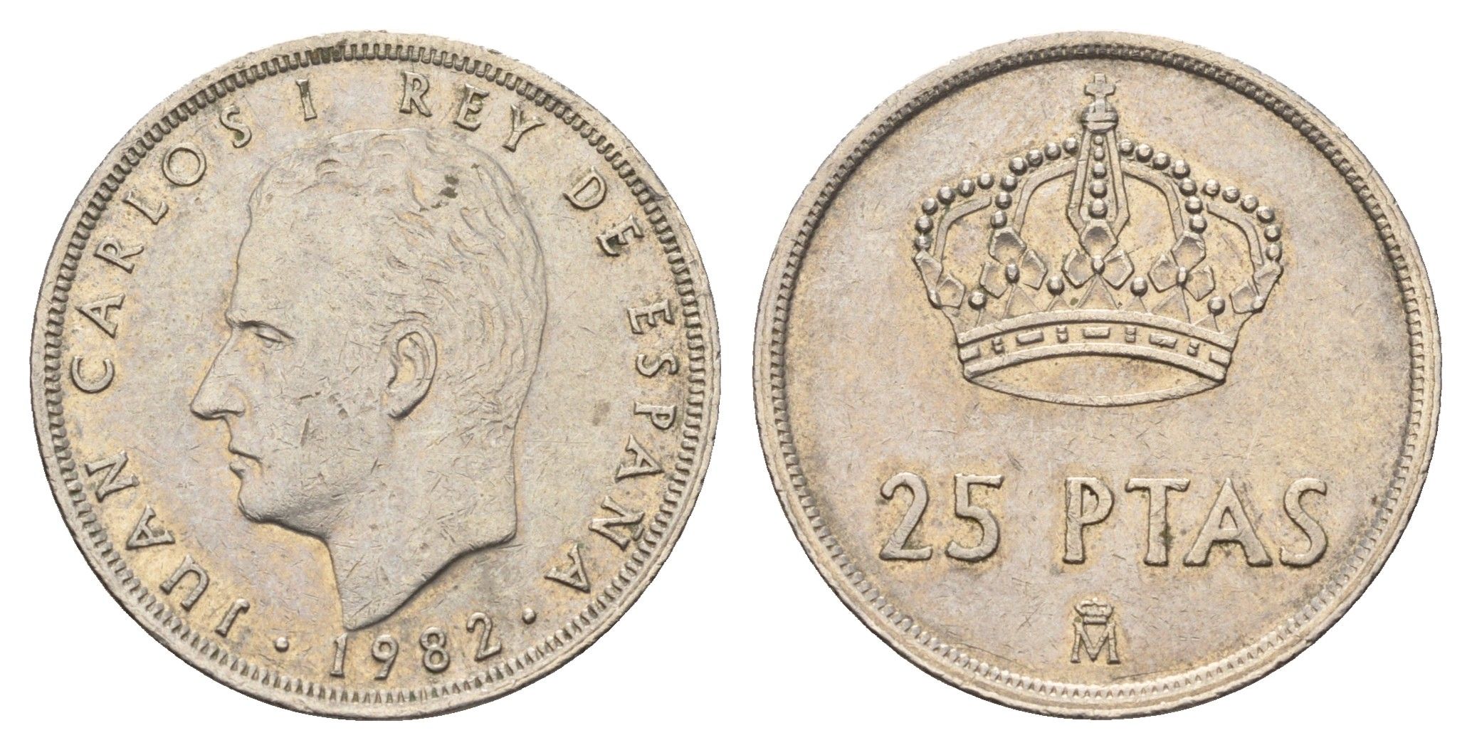 Испания 25 песет 1982 Хуан Карлос I (1975-2014) KM 824 медно-никель 4633-946