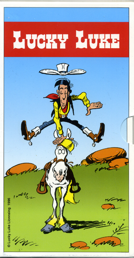 Бельгия медаль ND 50 лет LUCKY LUKE, буклет  бронза  UNC  7-5-6-33