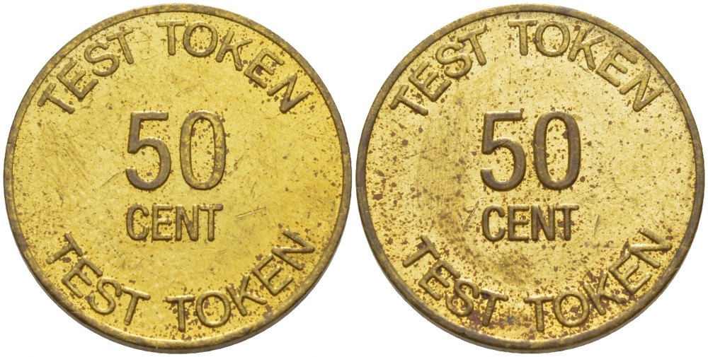 КАНАДА 50 ЦЕНТОВ ЖЕТОН ND TEST TOKEN, 50 CENT желтый металл 4544-953