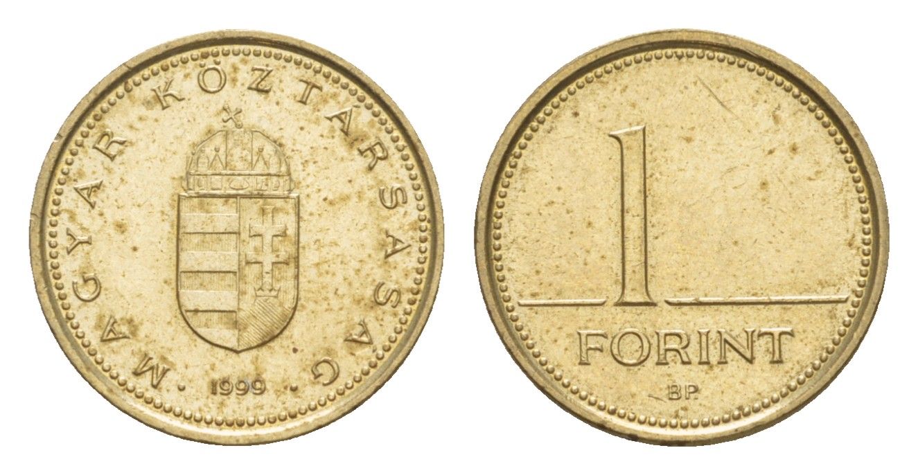 Венгрия 1 форинт 1999 KM 692 никель латунь aUNC 4649-169
