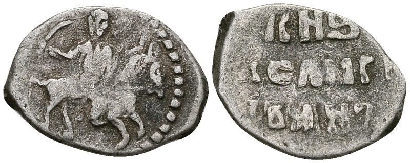 Великое Княжество Московское копейка мечевая 1535-1547 Иван IV Васильевич, Московский монетный двор, 0,68 гр. ГиК №73 серебро    262-644