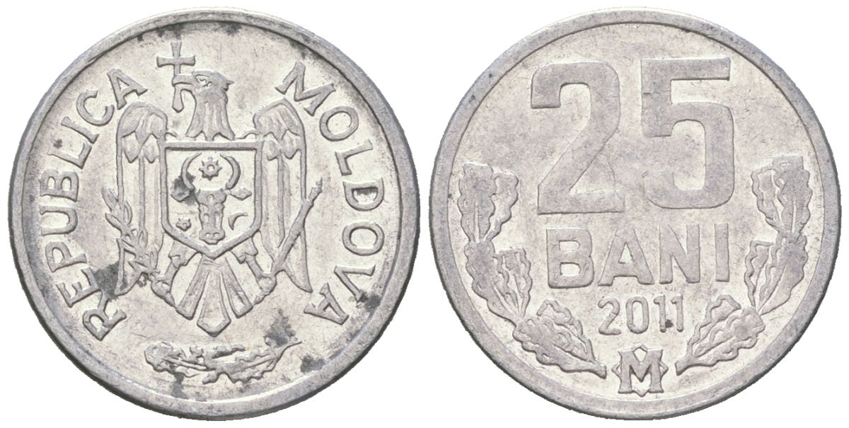 Молдавия 25 бань (бани) 2011 KM 3 алюминий 4618-352