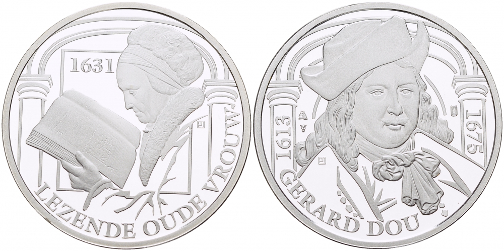 НИДЕРЛАНДЫ МЕДАЛЬ ГЕРАРД ДОУ(1613-1675), ПОЖИЛАЯ ЖЕНЩИНА ЗА ЧТЕНИЕМ ДЕЯНИЙ АПОСТОЛОВ 1631 ГОД, ДИАМЕТР 30 мм., ВЕС 9,42 гр. медно-никель 1087-2-51