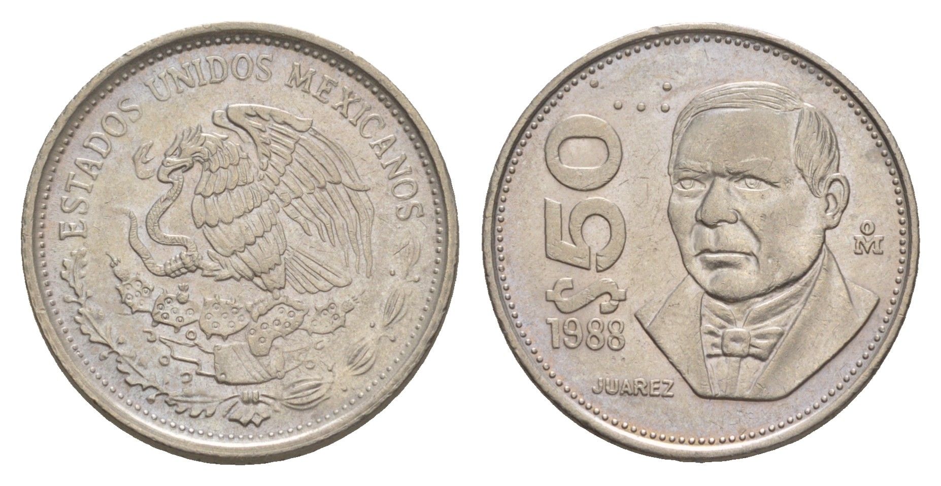 Мексика 50 песо 1988 Mo KM 495 медно-никель 4637-744