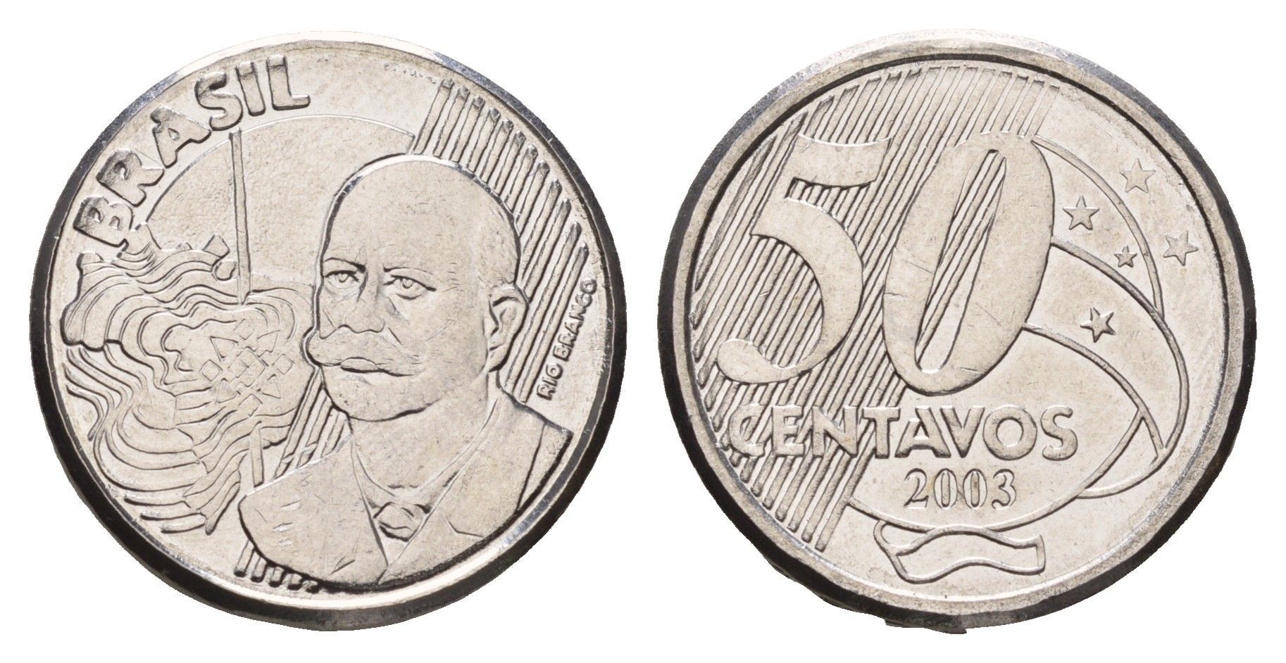 Бразилия 50 сентаво 2003 KM 651 медно-никель 4688-222