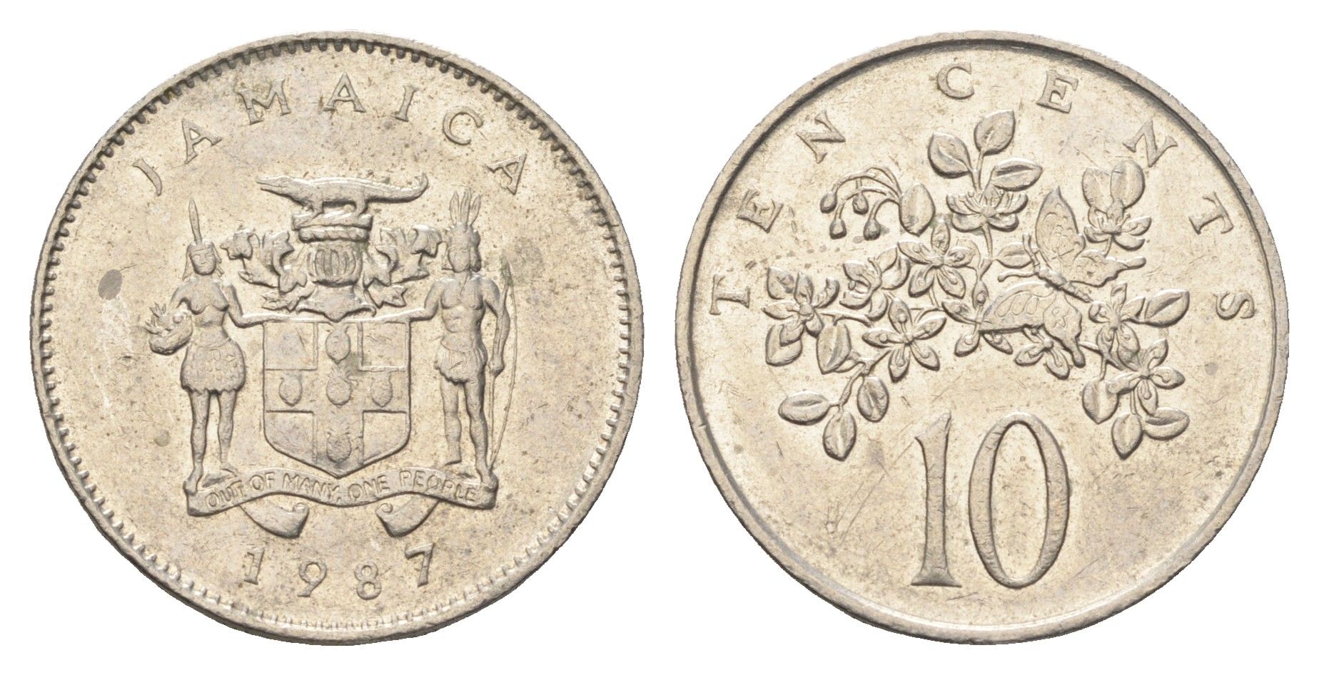 Ямайка 10 центов 1987 KM 47 медно-никель 4663-934