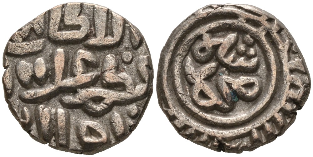 Индия 2 гани 1308 (AH711) Делийский Султанат, Alu ed-din Muhammad Shab II (1295-1315) Goron/Goenka D 233, Mitchiner 2569 биллон 192-934