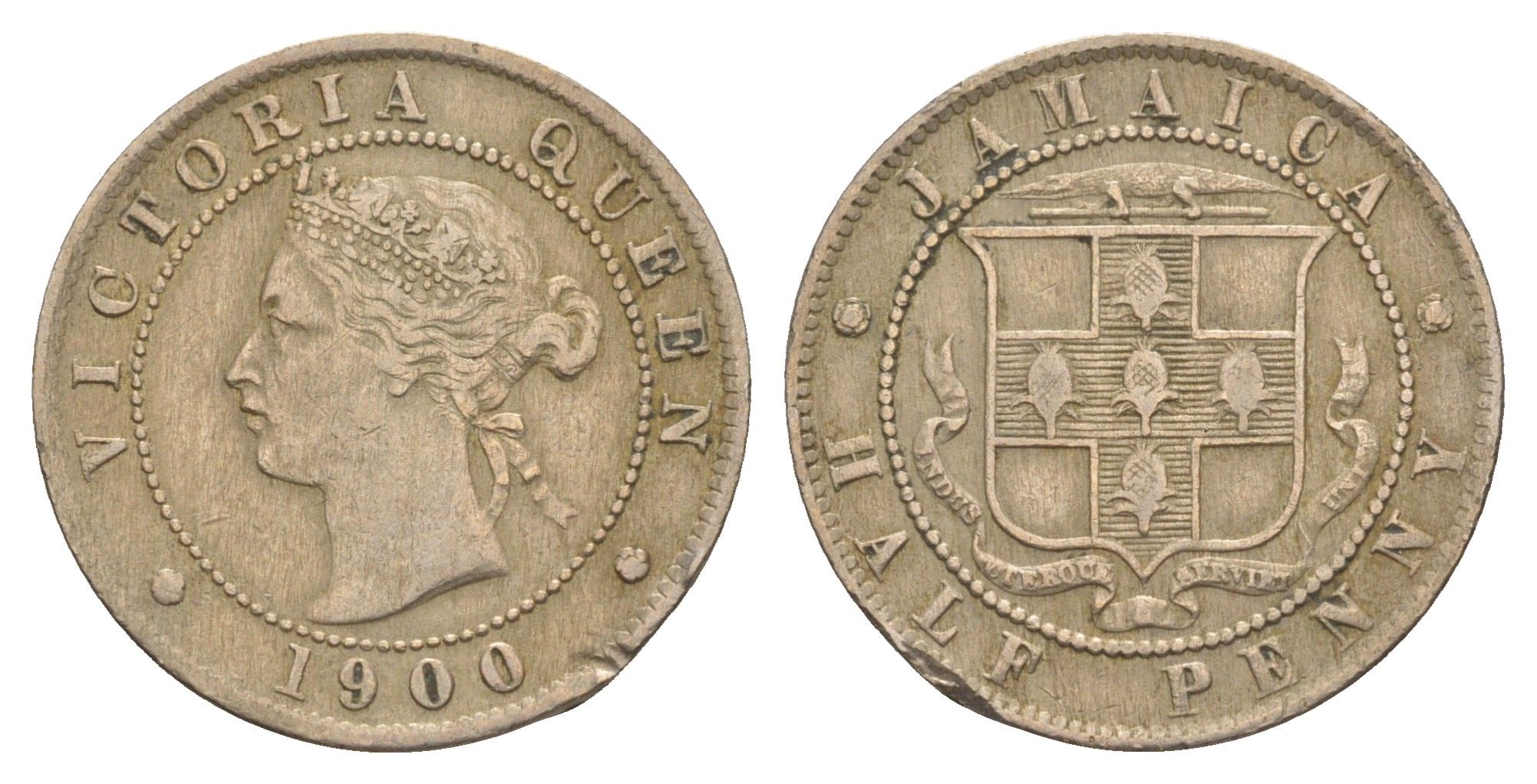 Ямайка 1/2 пенни 1900 Виктория (1837-1901) KM 16 медно-никель 1530-144