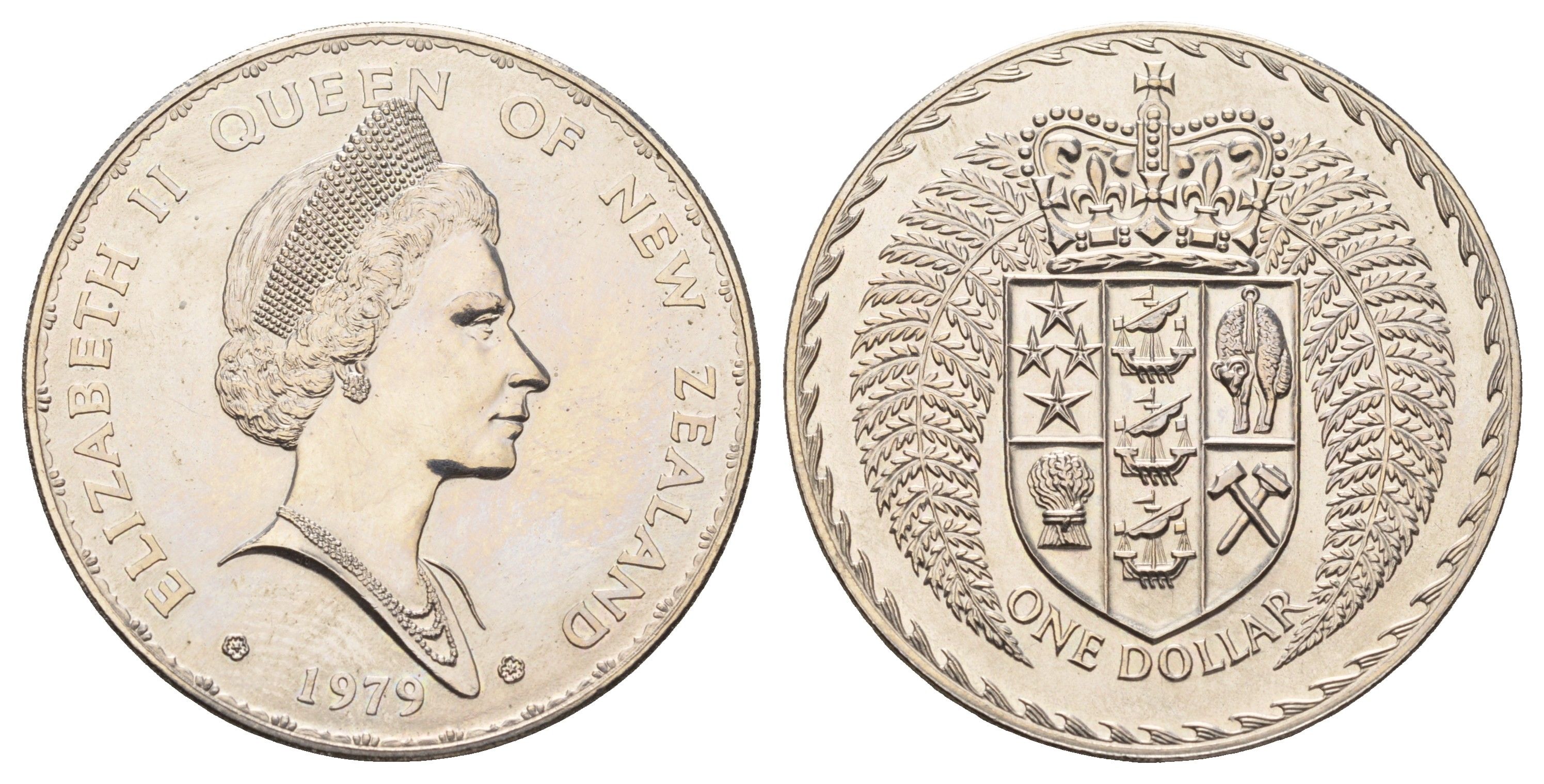 Новая Зеландия 1 доллар 1979 год-тип KM 48 медно-никель BU 4537-825