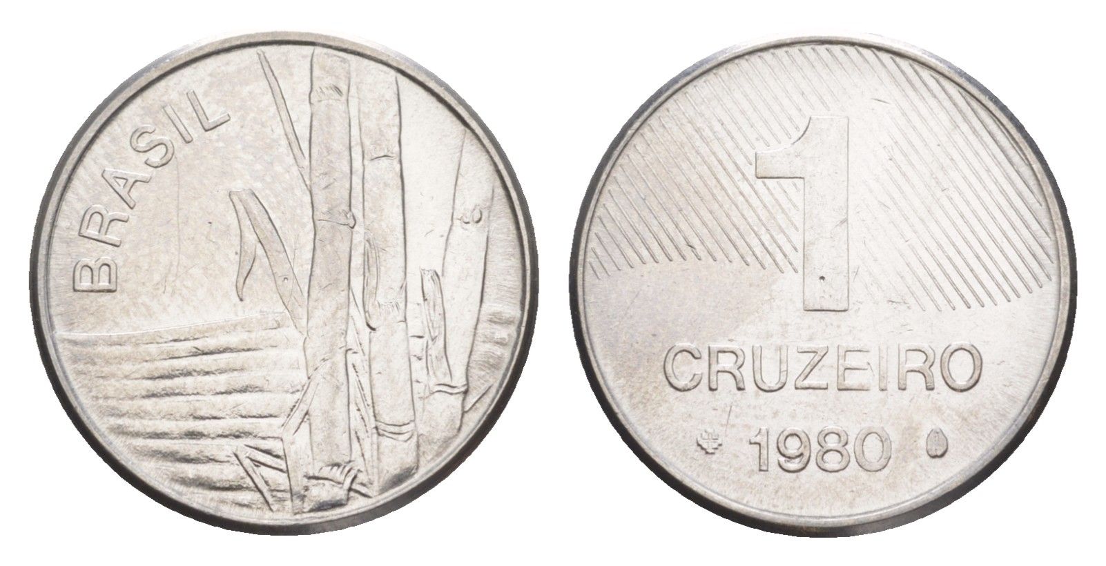 Бразилия 1 крузейро 1980 KM 590 нержавеющая сталь UNC 4644-469