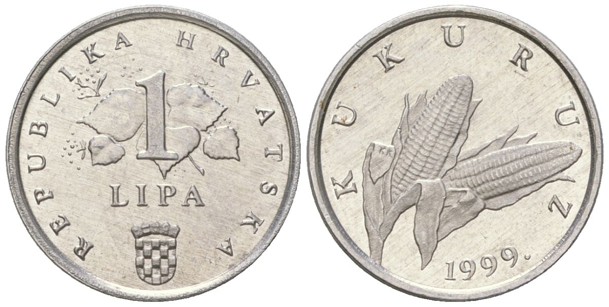 Хорватия 1 липа 1999 нечетный год KM 3 алюминий  UNC  4147-922