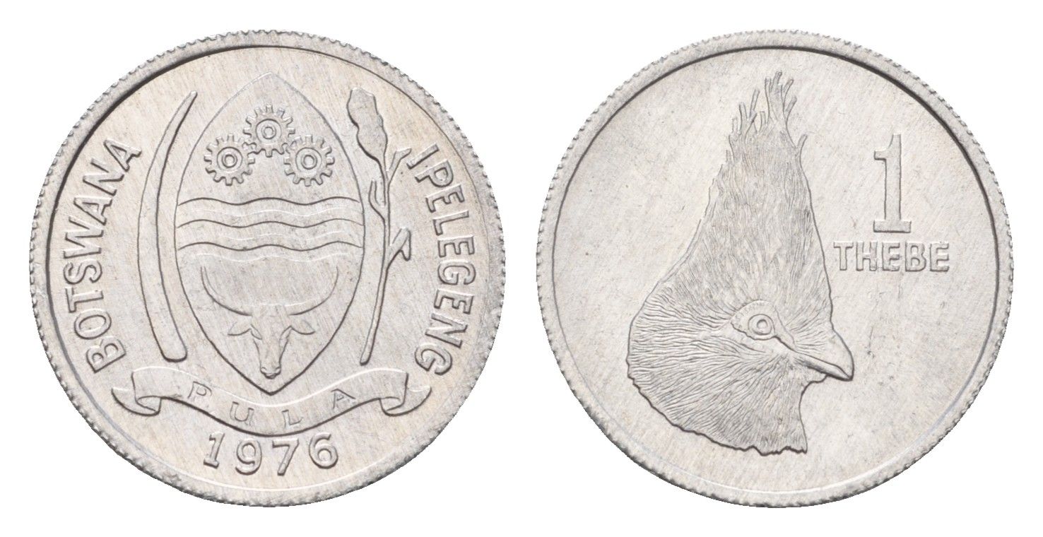 Ботсвана 1 тхебе 1976 KM 3 алюминий UNC 4679-555