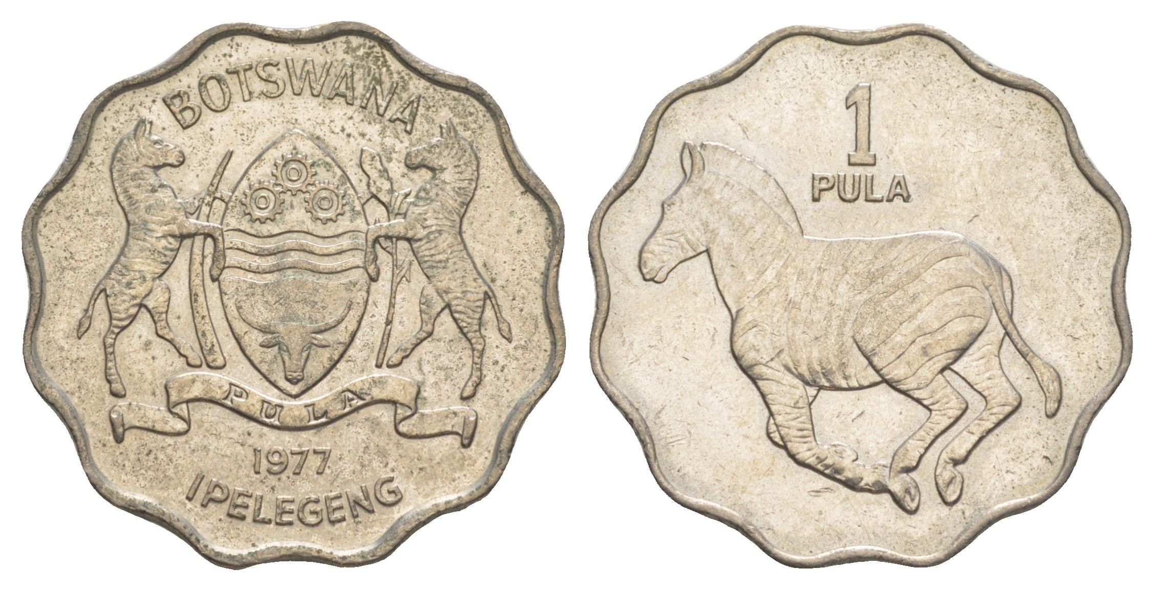 Ботсвана 1 пула 1977 KM 8 медно-никель UNC 4645-132