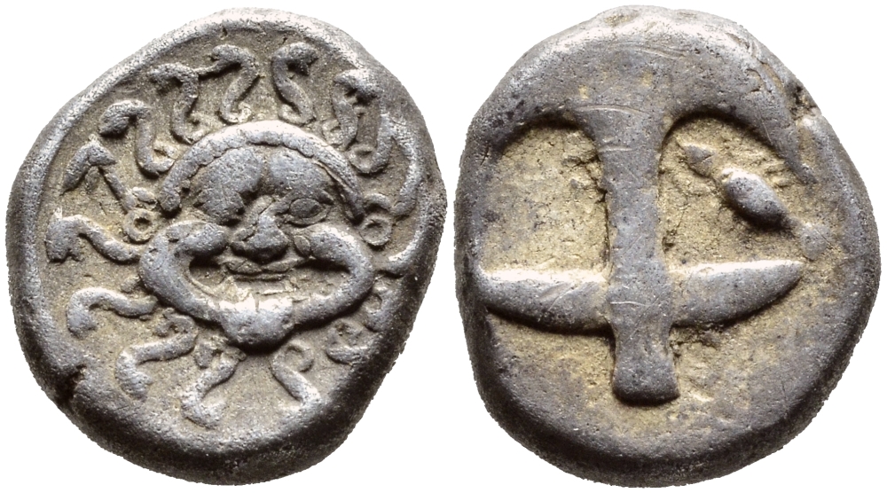 Древняя Греция, Фракия, Аполлония Понтика драхма V-IV вв. до н.э. серебро 00-000-00