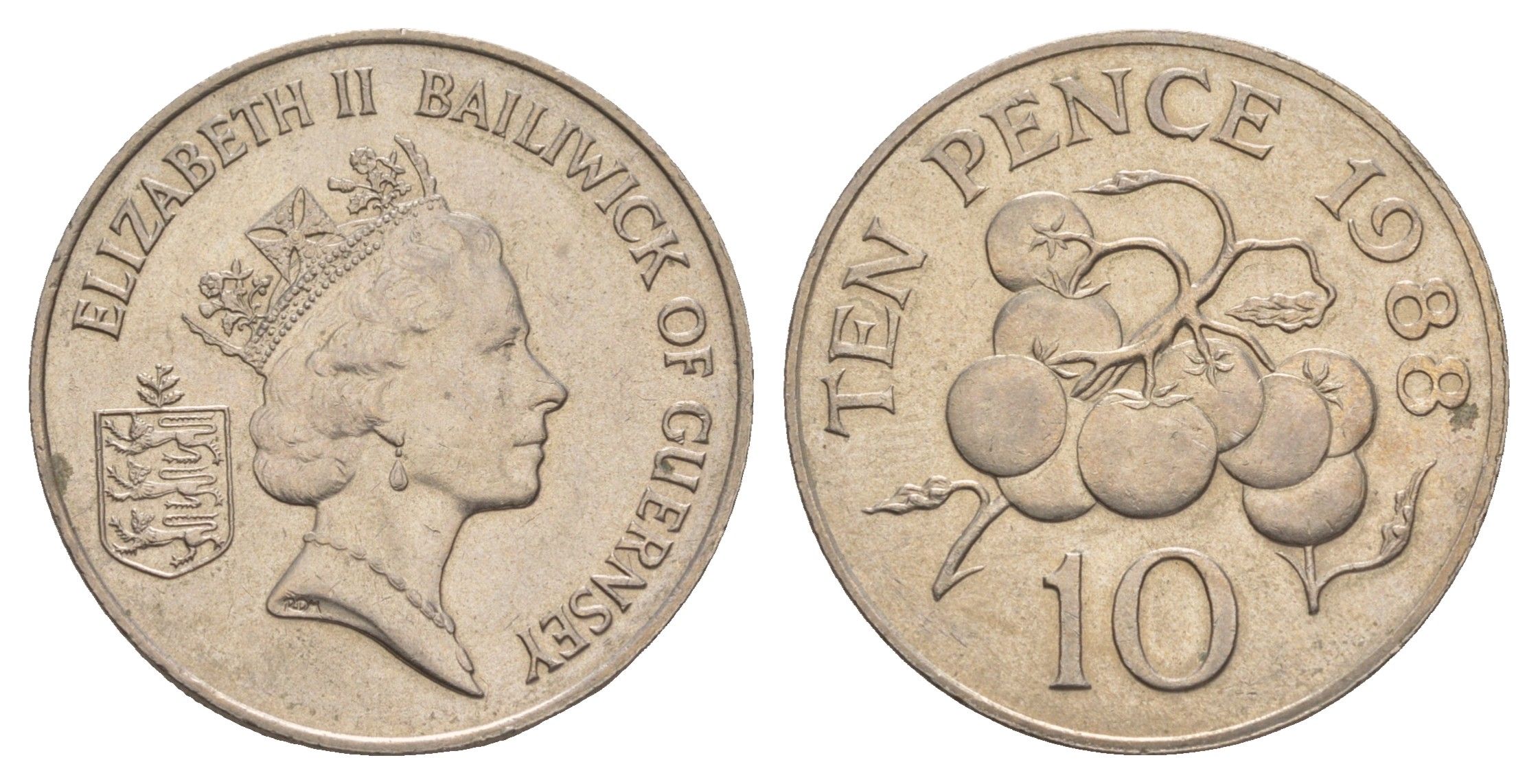 Гернси 10 пенсов 1988 KM 43.1 медно-никель 4660-156