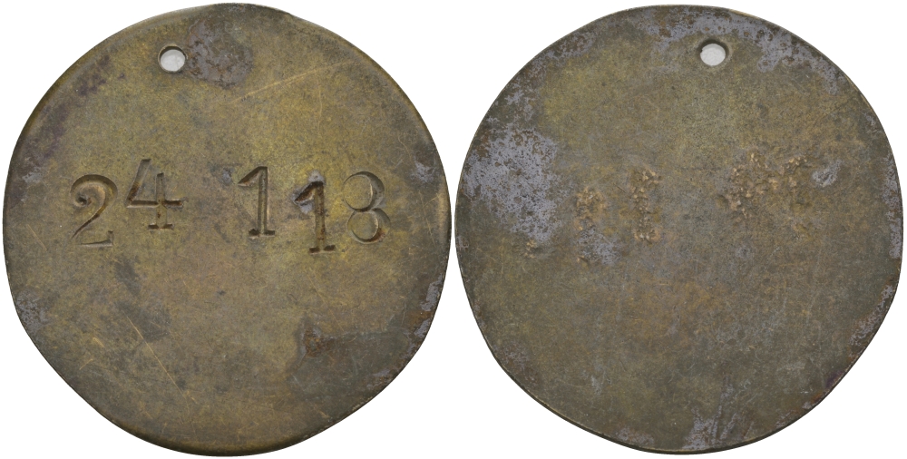 ЕВРОПА ЖЕТОН ND НА АВЕРСЕ 24 118, С ОТВЕРСТИЕМ, ДИАМЕТР 34,5 ММ желтый металл 97-646