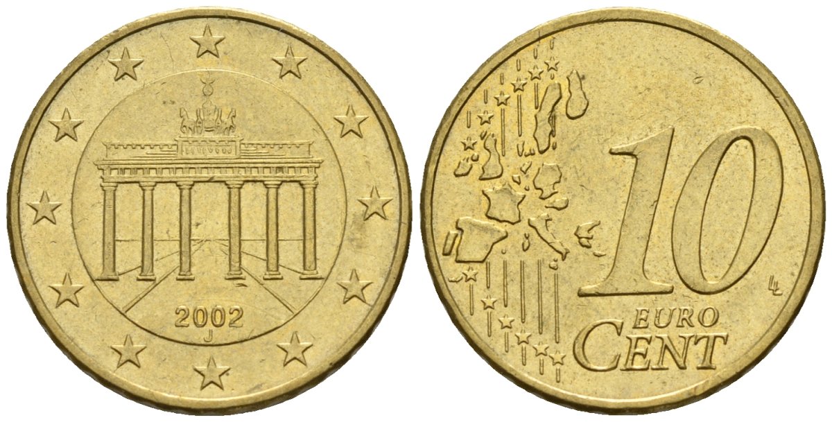 Германия 10 евроцентов 2002 KM 210 нордик 4146-1054