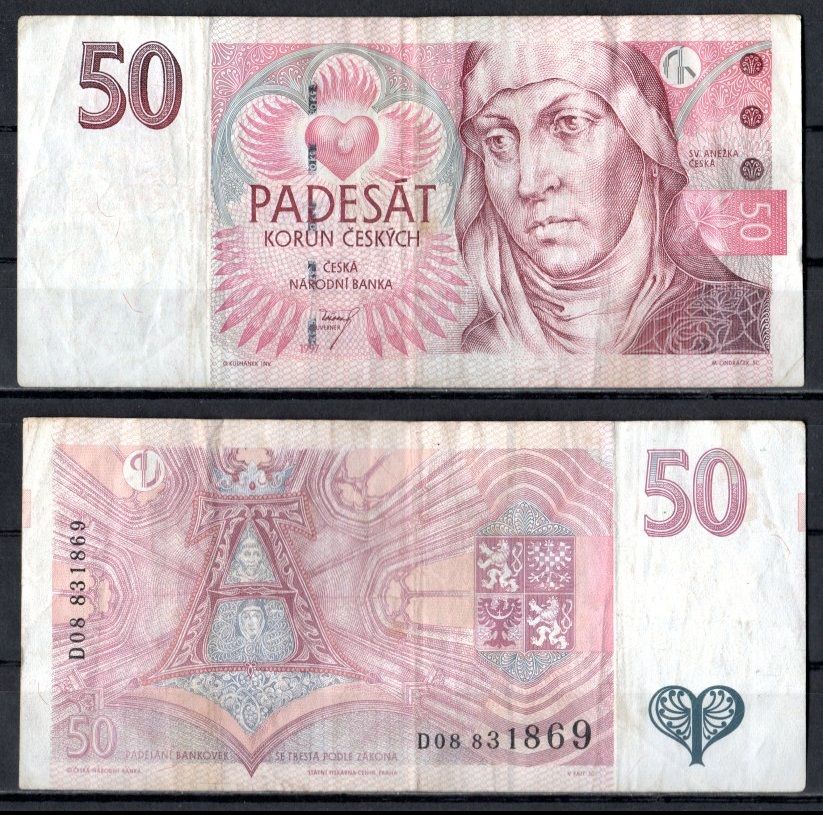 Чехия 50 крон 1997 Pick 17 b бумага 7484-41-2-1