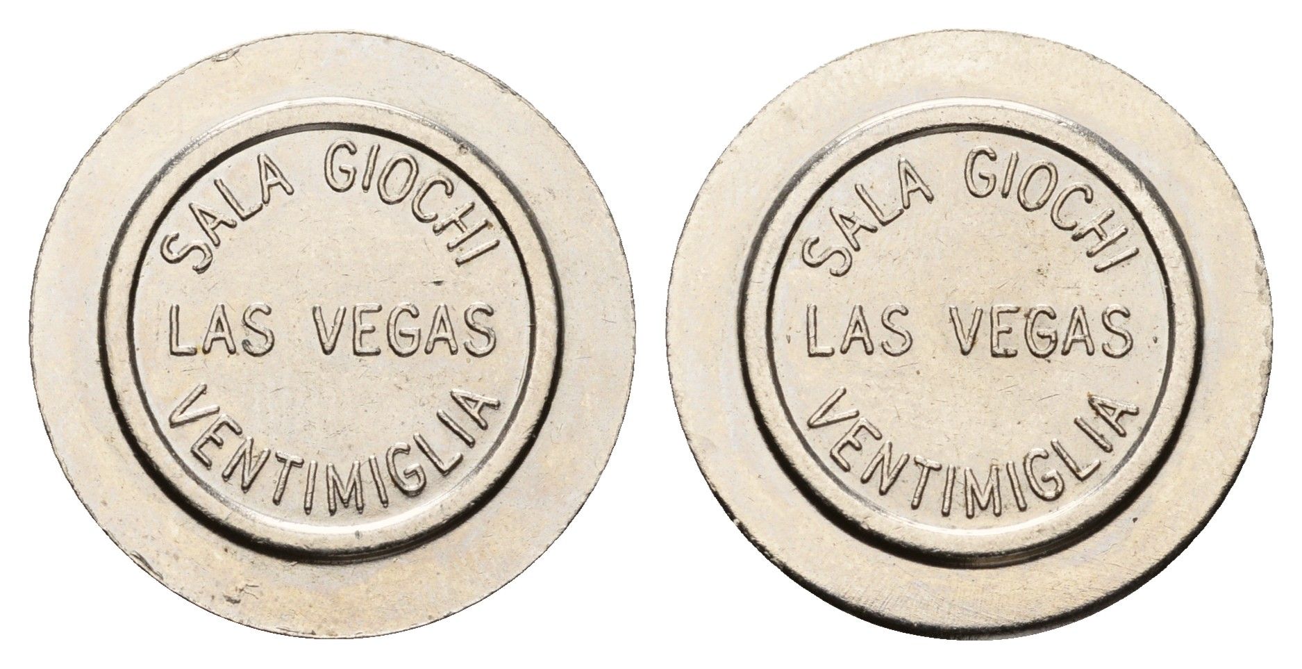 США, Лас-Вегас жетон для равлечений Sale Giochi диаметр 24 мм, вес 5 гр нержавеющая сталь 4670-757