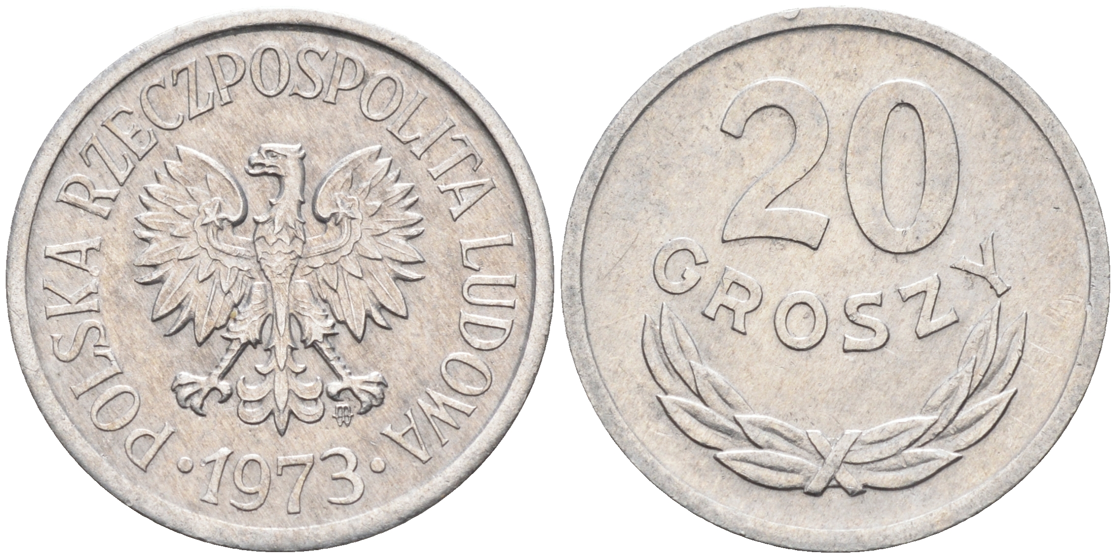 Польша 20 грошей 1973 MW KM А47, Parchimowicz 208m алюминий    4174-714