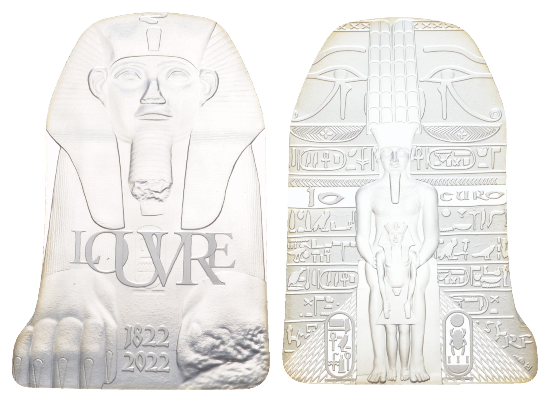 Франция 10 евро 2022 Французское мастерство - Лувр, в оригинальной коробке, с сертификатом, тираж 5.000 экземпляров KM 3193 серебро BU 8-2-01-39