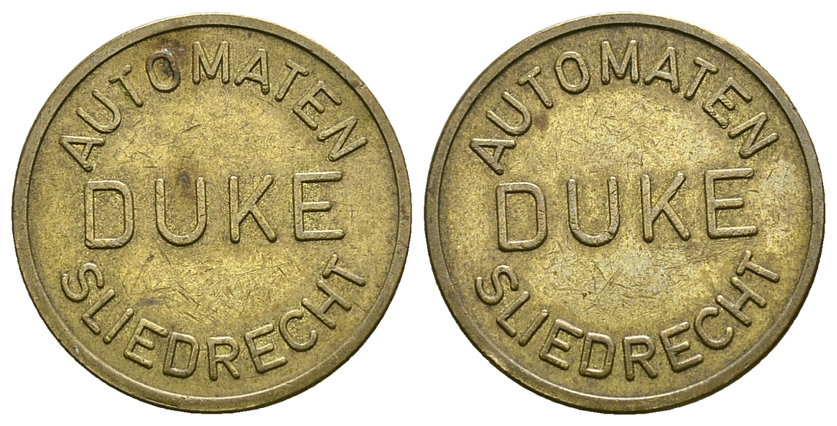 НИДЕРЛАНДЫ ЖЕТОН ND ГОРОД СЛИДРЕХТ, AUTUMATEN DUKE латунь 4385-857