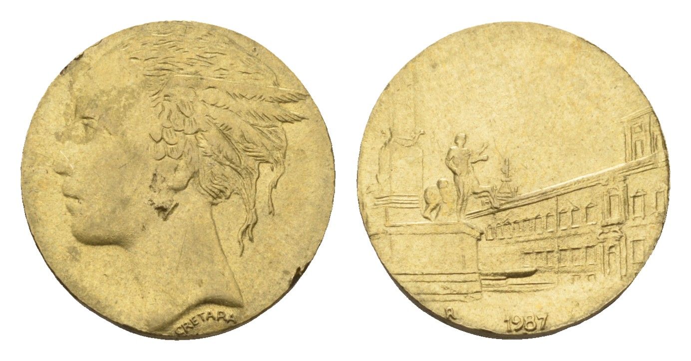 Италия 100 лир 1987 без кружка KM 111 биметалл 4669-266