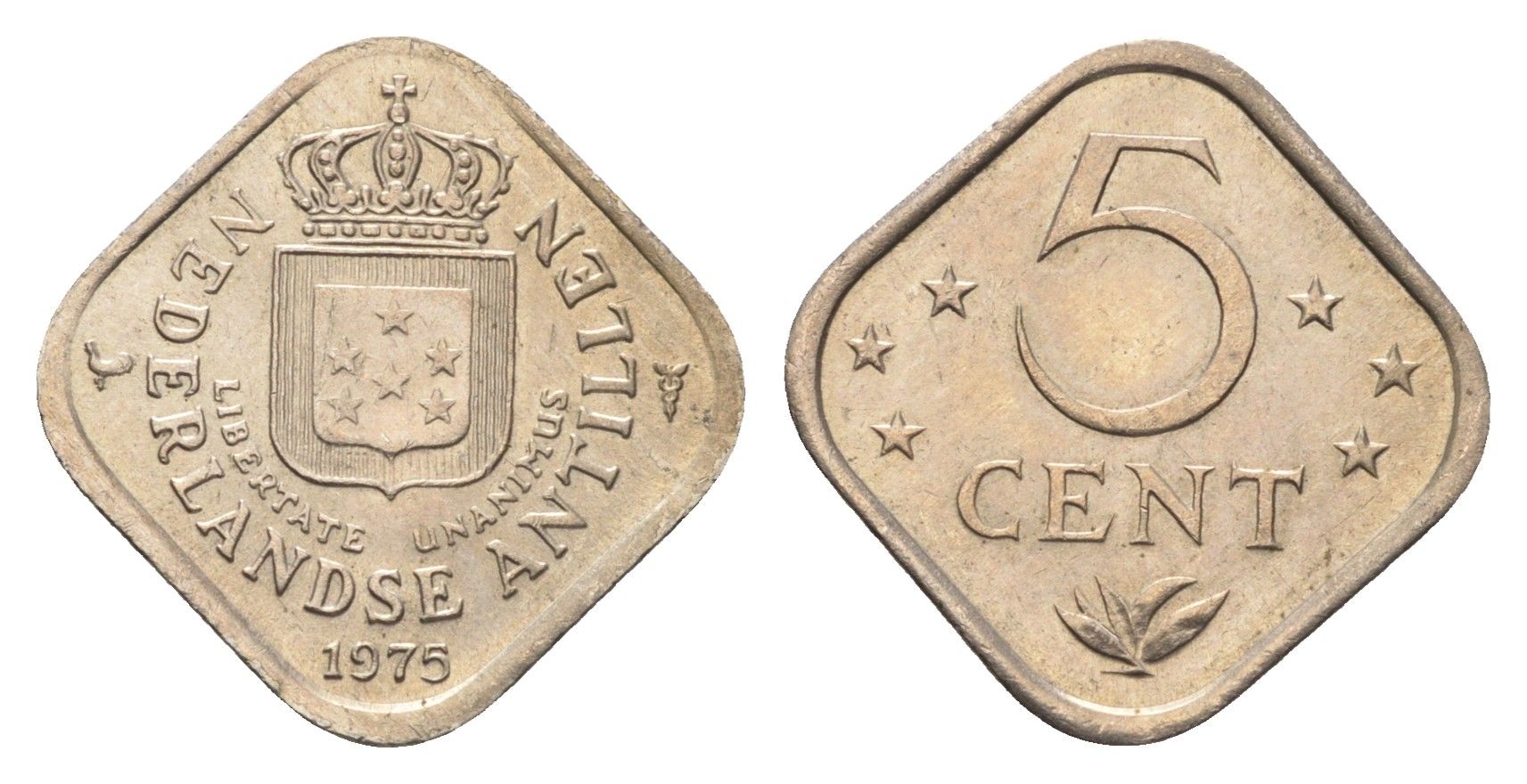 Нидерландские Антильские острова (Нидерландские Антилы) 5 центов 1975 KM 13 медно-никель UNC 4664-643
