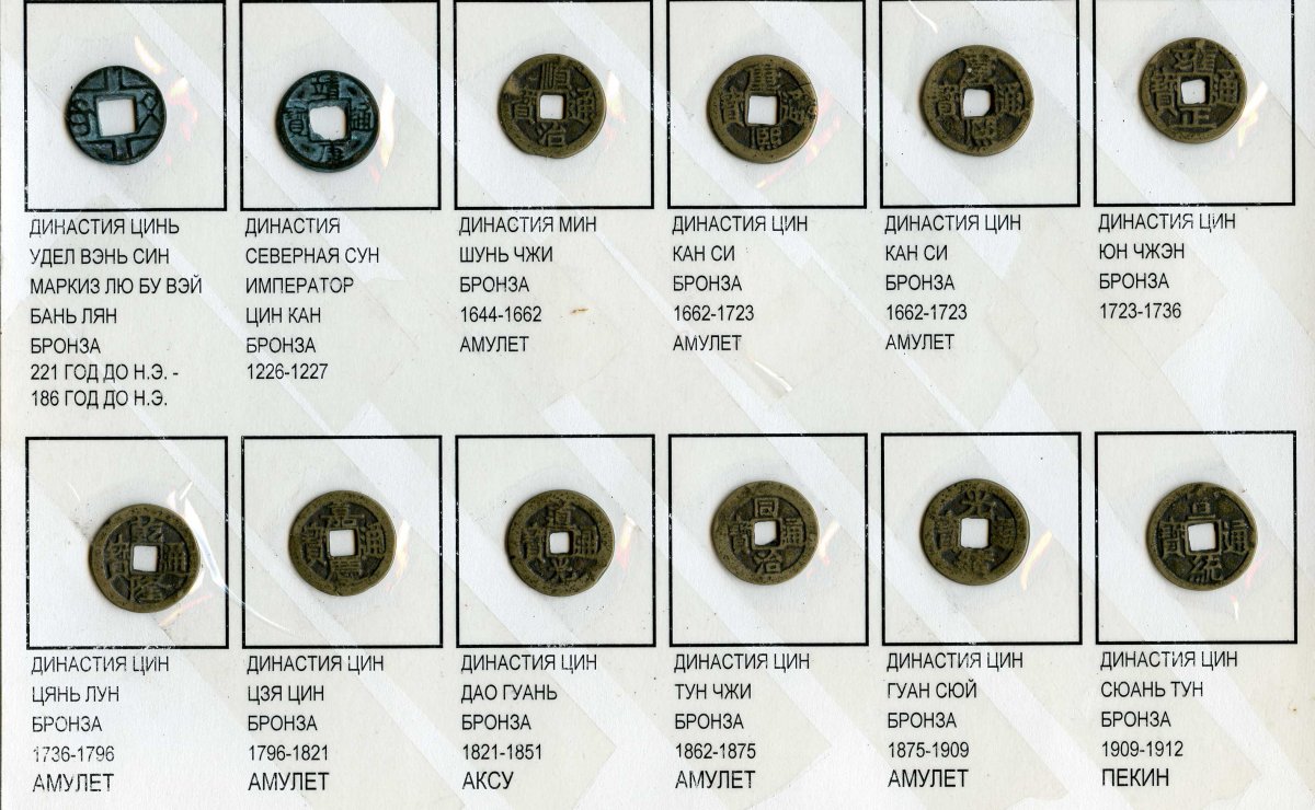 Китай набор из 12 монет ND (221 до н.э - 1912 н.э) 6207-26-1-3