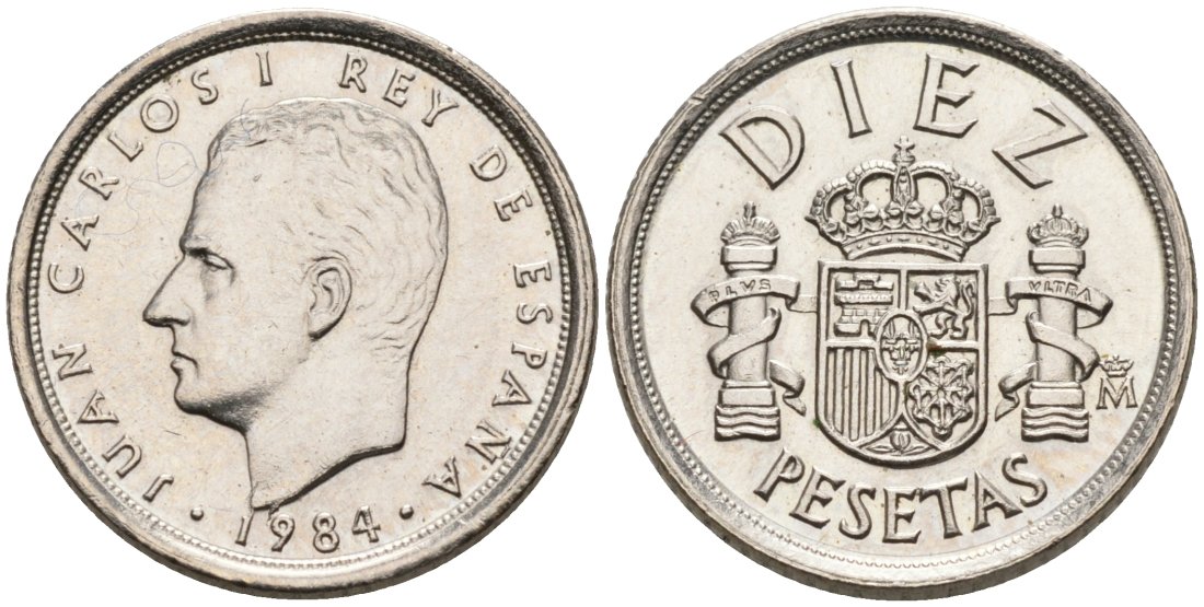 Испания 10 песет 1984 Хуан Карлос I (1975-2001) KM 827 медно-никель 4567-531